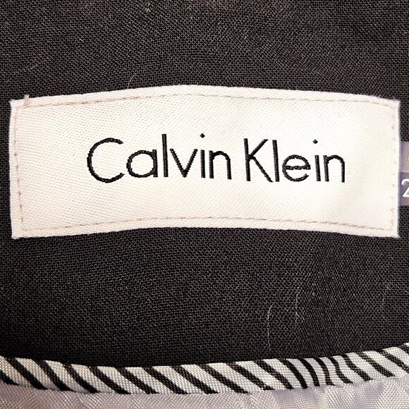Calvin Klein Blazer Jacket Womens Size 22W Black 2 Button Front Lined Pockets - Picture 5 of 10